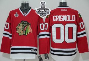 Blackhawks #00 Clark Griswold Red Home 2015 Stanley Cup Stitched NHL Jersey