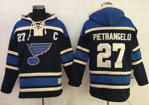 Blues #27 Alex Pietrangelo Navy Blue Sawyer Hooded Sweatshirt Stitched NHL Jersey