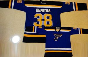 Blues #38 Pavol Demitra Light Blue Home Stitched NHL Jersey