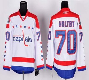 Capitals #70 Braden Holtby White 2011 Winter Classic Vintage Embroidered NHL Jersey