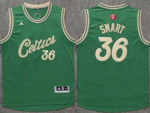 Celtics #36 Marcus Smart Green 2015-2016 Christmas Day Stitched NBA Jersey