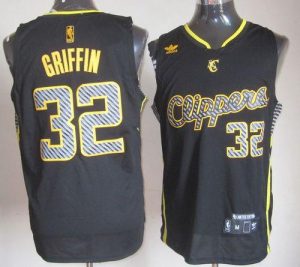 Clippers #32 Blake Griffin Black Electricity Fashion Embroidered NBA Jersey