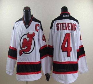 Devils #4 Scott Stevens White Road Embroidered NHL Jersey