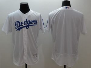 Dodgers Blank White Flexbase Authentic Collection Stitched MLB Jersey