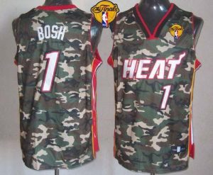 Heat #1 Chris Bosh Camo Stealth Collection Finals Patch Embroidered NBA Jersey