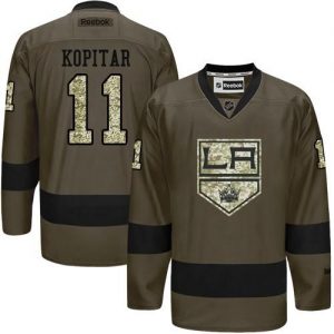 Kings #11 Anze Kopitar Green Salute to Service Stitched NHL Jersey