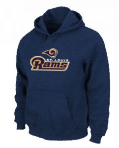 Los Angeles Rams Authentic Logo Pullover Hoodie Dark Blue