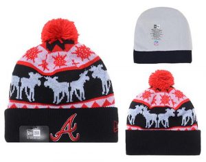 MLB Atlanta Braves New Era Logo Stitched Knit Beanies 001