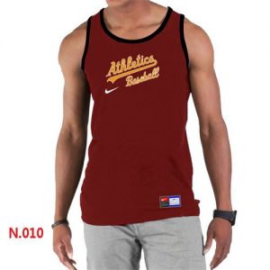 Men's Nike Oakland Athletics Home Practice Tank Top Red