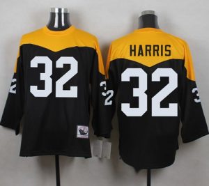 Mitchell And Ness 1967 Steelers #32 Franco Harris Black Yelllow Throwback Men's Stitched NFL Jersey