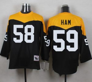 Mitchell And Ness 1967 Steelers #59 Jack Ham Black Yelllow Throwback Men's Stitched NFL Jersey