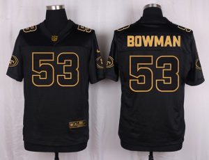 Nike 49ers #53 NaVorro Bowman Black Men's Stitched NFL Elite Pro Line Gold Collection Jersey