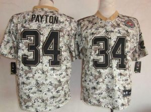 Nike Bears #34 Walter Payton Camo Men's Embroidered NFL Elite USMC Jersey