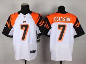 Nike Bengals #7 Boomer Esiason White Men's Stitched NFL Elite Jersey