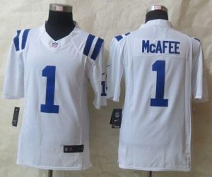 Nike Colts #1 Pat McAfee White Men's Stitched NFL Limited Jersey