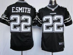 Nike Cowboys #22 Emmitt Smith Black Shadow Men's Embroidered NFL Game Jersey