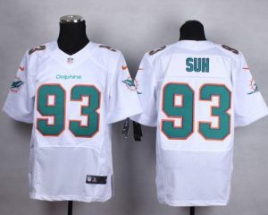 Nike Dolphins #93 Ndamukong Suh White Men's Stitched NFL New Elite Jersey