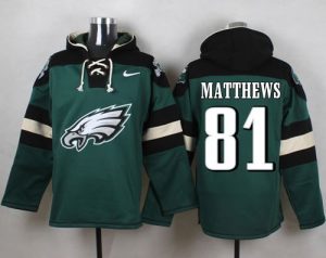 Nike Eagles #81 Jordan Matthews Midnight Green Player Pullover NFL Hoodie