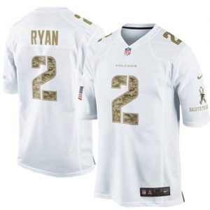 Nike Falcons #2 Matt Ryan White Men's Stitched NFL Limited Salute to Service Jersey