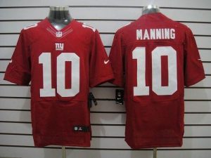 Nike Giants #10 Eli Manning Red Alternate Men's Embroidered NFL Elite Jersey