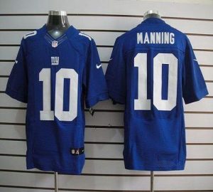 Nike Giants #10 Eli Manning Royal Blue Team Color Men's Embroidered NFL Elite Jersey