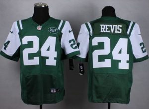 Nike Jets #24 Darrelle Revis Green Team Color Men's Stitched NFL Elite Jersey