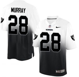 Nike Raiders #28 Latavius Murray White Black Men's Stitched NFL Elite Fadeaway Fashion Jersey