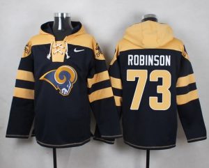 Nike Rams #73 Greg Robinson Navy Blue Player Pullover NFL Hoodie