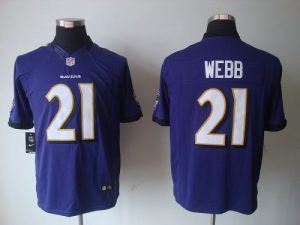 Nike Ravens #21 Lardarius Webb Purple Team Color Men's Embroidered NFL Limited Jersey