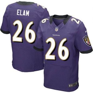 Nike Ravens #26 Matt Elam Purple Team Color Men's Embroidered NFL Elite Jersey
