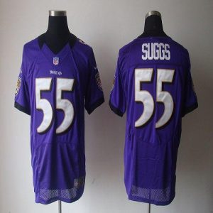 Nike Ravens #55 Terrell Suggs Purple Team Color Men's Embroidered NFL Elite Jersey