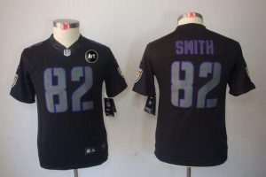 Nike Ravens #82 Torrey Smith Black Impact With Art Patch Youth Embroidered NFL Limited Jersey