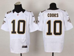 Nike Saints #10 Brandin Cooks White Men's Stitched NFL Elite Jersey