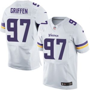 Nike Vikings #97 Everson Griffen White Men's Stitched NFL Elite Jersey