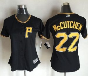 Pirates #22 Andrew McCutchen Black Women's Alternate Stitched MLB Jersey