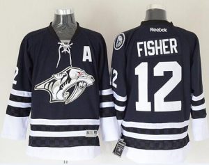 Predators #12 Mike Fisher Blue Third Stitched NHL Jersey