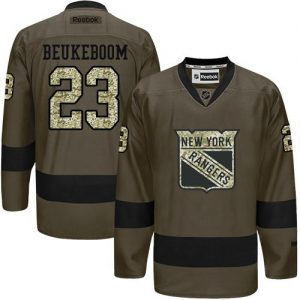 Rangers #23 Jeff Beukeboom Green Salute to Service Stitched NHL Jersey