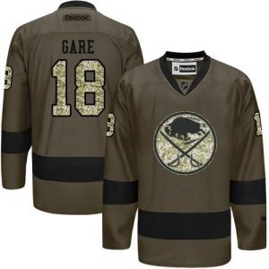 Sabres #18 Danny Gare Green Salute to Service Stitched NHL Jersey