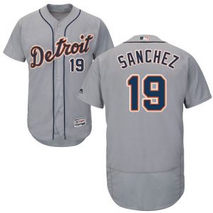 Tigers #19 Anibal Sanchez Grey Flexbase Authentic Collection Stitched MLB Jersey