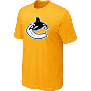 Vancouver Canucks Big & Tall Logo Yellow NHL T-Shirts