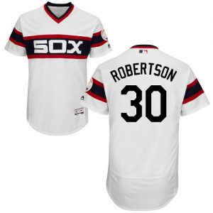 White Sox #30 David Robertson White Flexbase Authentic Collection Alternate Home Stitched MLB Jersey