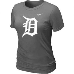 Women's Detroit Tigers Heathered Nike Dark Grey Blended T-Shirt