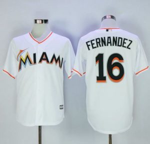 marlins #16 Jose Fernandez White New Cool Base Stitched MLB Jersey