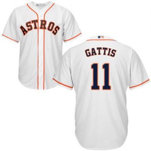 Astros #11 Evan Gattis White Cool Base Stitched Youth MLB Jersey