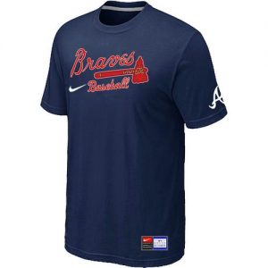 Atlanta Braves Nike Short Sleeve Practice MLB T-Shirts Midnight Blue