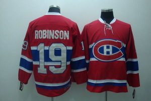 Canadiens #19 Larry Robinson Embroidered Red CH CCM Throwback NHL Jersey