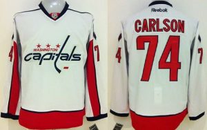 Capitals #74 John Carlson White Stitched NHL Jersey