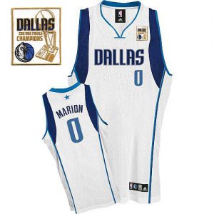 Mavericks 2011 Champion Patch #0 Shawn Marion White Stitched NBA Jersey