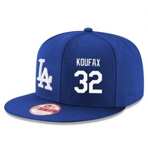 Men's Los Angeles Dodgers #32 Sandy Koufax Stitched New Era Royal Blue 9FIFTY Snapback Adjustable Hat