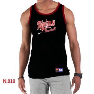 Men's Nike Minnesota Twins Home Practice Tank Top Black